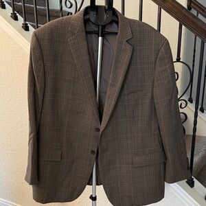 Pronto Uomo Brown Plaid Sport Coat Blazer